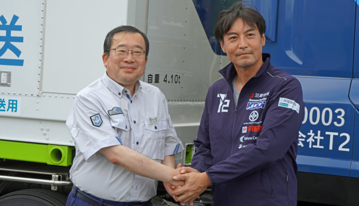 202506024T2 LRkamotsu NXHD03 710x409 - JR貨物、T2、日本通運／自動運転トラックと鉄道で相互補完輸送の実証を開始